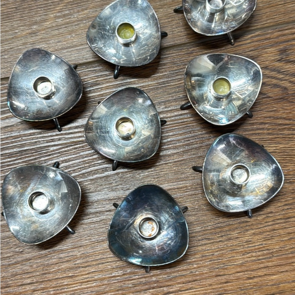 Vintage Danish Silver-Plated Candle Holders by Cohr-Mid-Century Modern Retro